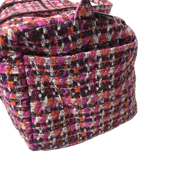 Vera Bradley Large Houndstooth Quilted Tweed Duffle Bag - Picture 11 of 13